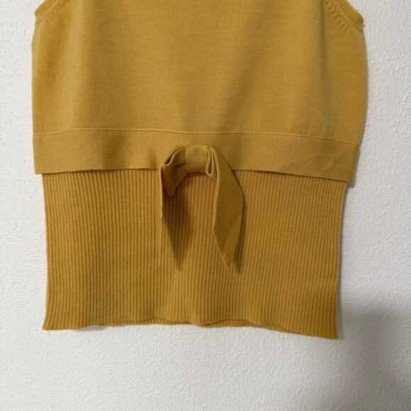 Marie Claire Paris Women's 100%Wool Knit Tie Waist Tank Top Size 36 - Picture 5 of 13